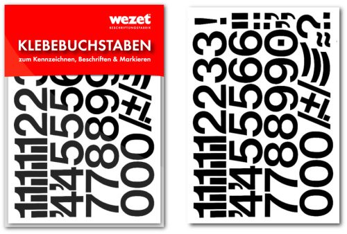 Klebebuchstaben Set A5 Ziffern