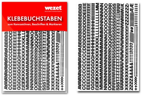 Klebebuchstaben Set A5 Großbuchstaben 7 mm