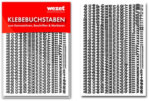 Klebebuchstaben Set A5 Kleinbuchstaben 7 mm